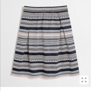 J. Crew Printed Sateen Skirt